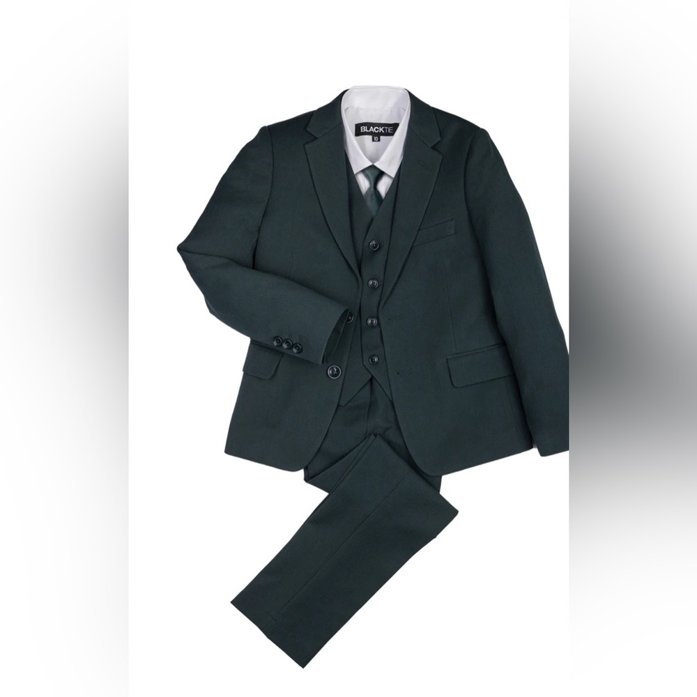 Little Boy’s Hunter Green 3-piece suit